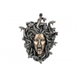 Μέδουσα: Ελληνική Μυθική γοργόνα (Επιτοίχια μάσκα ρητίνης & μπρούτζινης ηλεκτρόλυσης 30εκ)